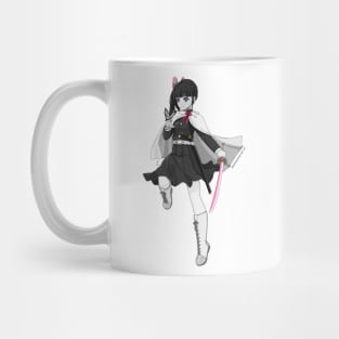 Gray Flower Girl Mug